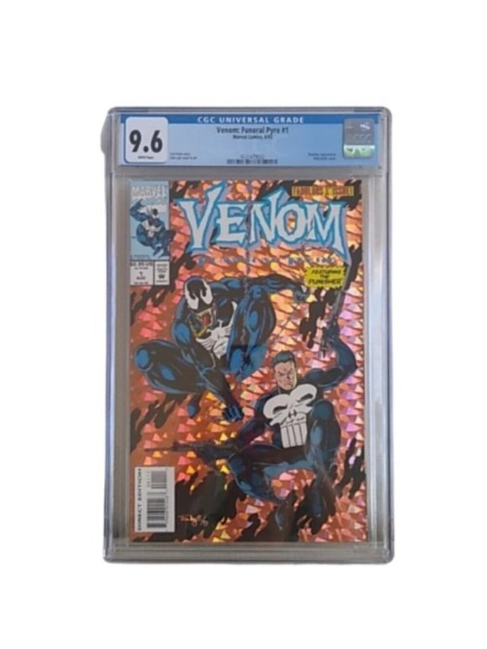 Marvel Comics Venom: Funeral Pyre #1 CGC graded 9.6 White Pages 8/93 Punisher